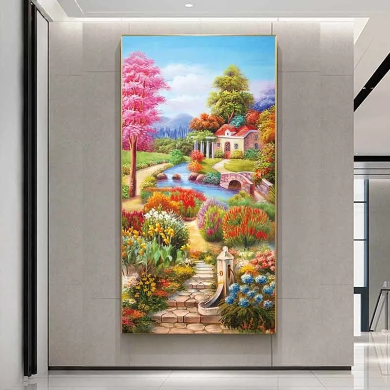 蒙娜丽莎十字绣2025新款线绣客厅梦幻家园风景自己绣手工花园小屋