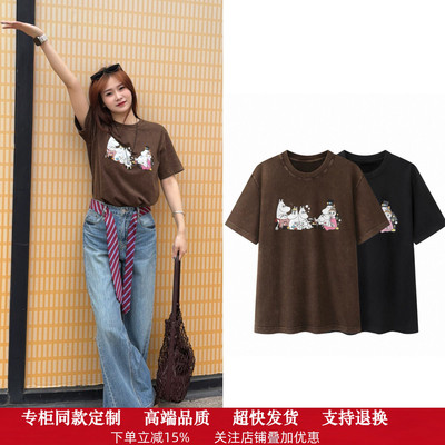 【商场同款】现货M家2026夏季新品棉质宽松印花短袖T恤MBF2TEE045