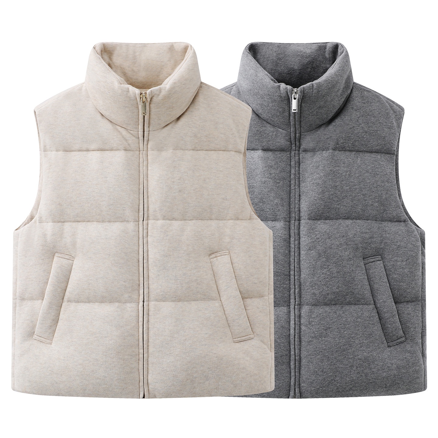 现货M家2025冬季新款休闲90绒轻暖立领拉链羽绒服马甲 MBE4EIN026