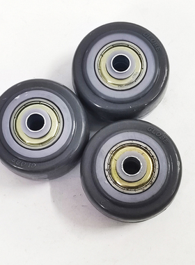 超宝配件HY50B2洗地机水扒原装小轮子黑色橡胶中型带双轴承单轮