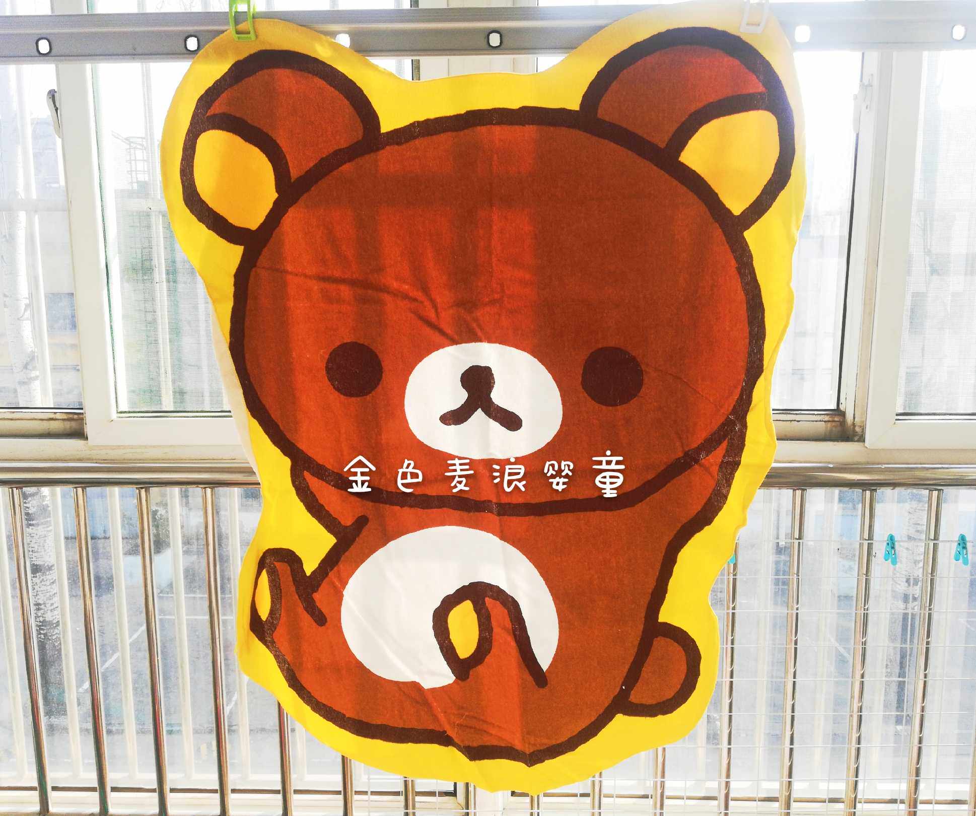 外贸出口纯棉日单儿童浴巾假面骑士轻松小熊面包超人吸水洗澡巾