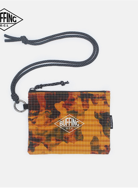 BUFFING「护照卡包」随身印花挂脖包多功能钥匙小挎包户外收纳包