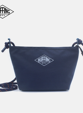 BUFFING 蓝色小挎包休闲男女单肩包露营户外运动登山手机包收纳轻