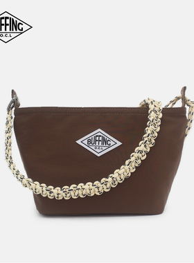 BUFFING 咖啡棕色复古小包美拉德手机包爬山露营户外山系斜挎包潮