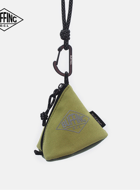 BUFFING「山尖包」绿色山系户外耳机包苹果AirPods耳机收纳保护套潮牌钥匙零钱包个性迷你休闲小包可挂脖斜挎