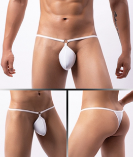 日韩欧美爆款男士低腰内裤头蓝同志SM性感纯色男生网孔透气丁字