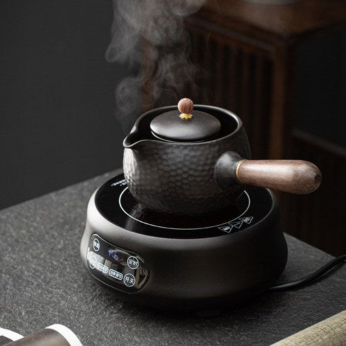 侧把煮茶壶陶壶电陶炉煮茶器