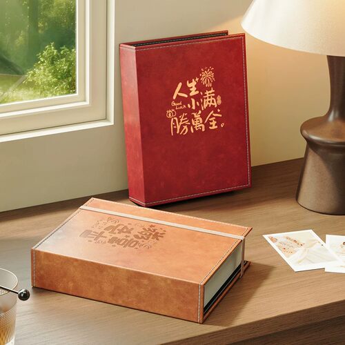 红色皮面插页式小相册本5678寸混装收念册照片宝宝家庭影集大容量