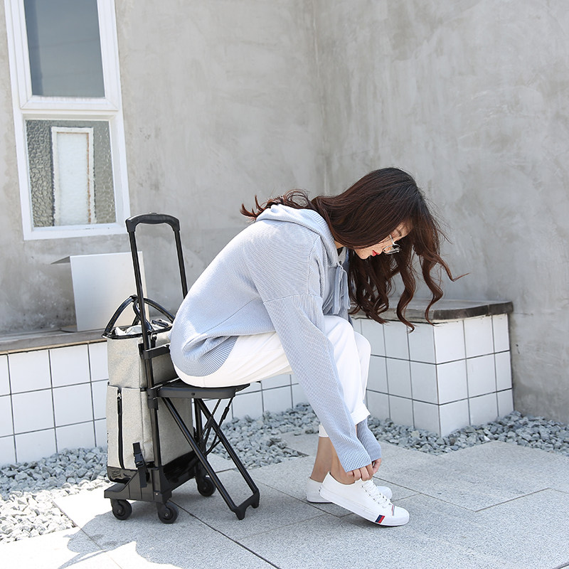 拉杆包拉杆箱 swany折叠坐椅20寸万向轮旅行登机个性行李箱包