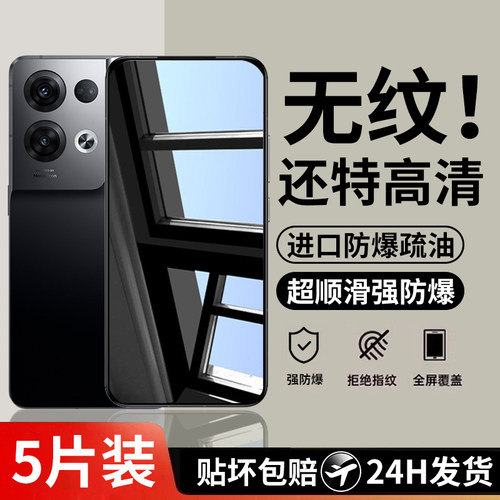 适用opporeno8钢化膜reno