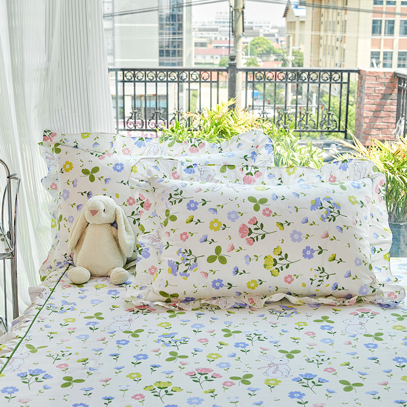 纯棉枕套加厚一对装枕芯枕头套全棉大号成人100%全棉单人用罩枕皮