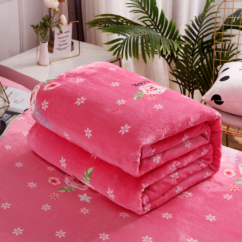 加厚法莱绒毯子双人垫单