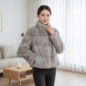 横排十字貂紫标级水貂皮大衣皮草外套女2026新款 年轻款