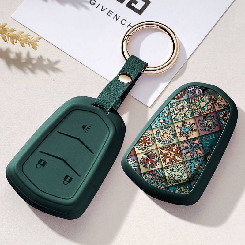 适用于凯迪拉克汽车钥匙套老款3键srx xts atsl xt4 xt5 ct5扣壳