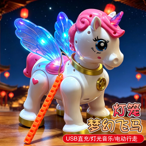 中秋儿童电动发光音乐花灯礼物