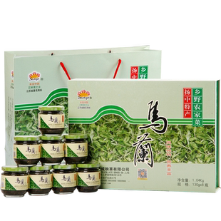 扬中特产三叶咸秧草酱菜腌制马兰酱菜礼盒130gx8