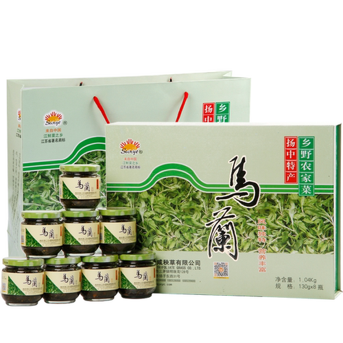 扬中特产三叶咸秧草酱菜腌制马兰酱菜礼盒130gx8