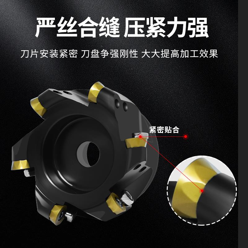 数控EMR圆鼻铣刀盘50r5面铣床刀盘80/100/63R6加工中心铣面飞刀盘