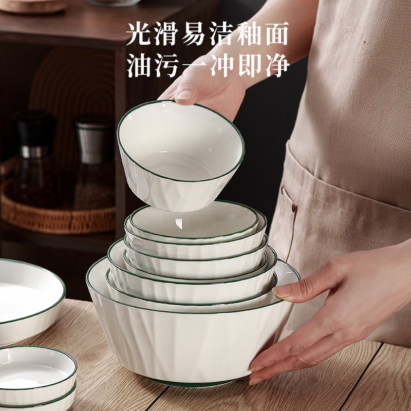 悦来乐家用陶瓷饭碗面碗