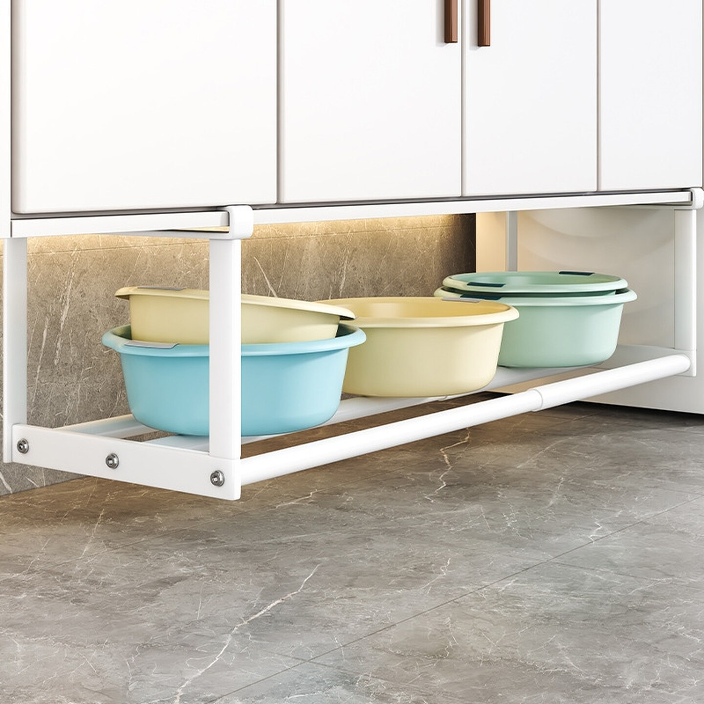 洗脸盆收纳架子浴室柜下分层盆子收纳架卫生间放置架悬挂各种神器