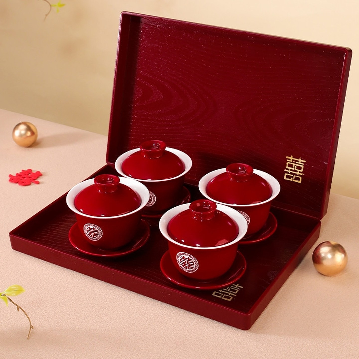 茶具套装结婚陪嫁敬茶杯改口茶杯红色一对新婚喜碗杯子婚礼敬酒杯,节庆用品/礼品,喜碗/敬茶杯,淘宝优惠券,粉丝福利购,淘宝优惠卷