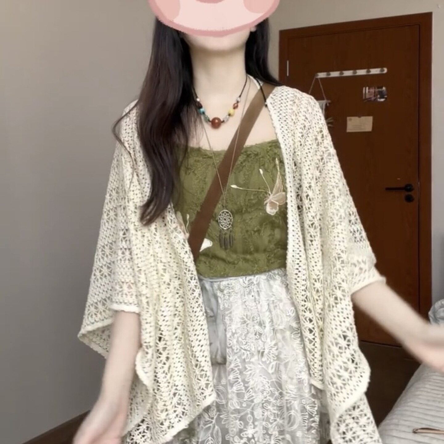 复古民族度假风针织流苏开衫女薄款汉服小披肩配裙子外搭蕾丝罩衫