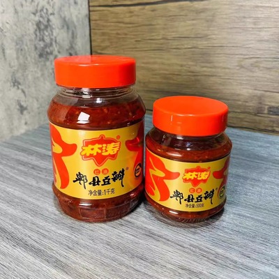 林涛郫县红油豆瓣酱500g瓶家用炒菜川菜红油豆瓣