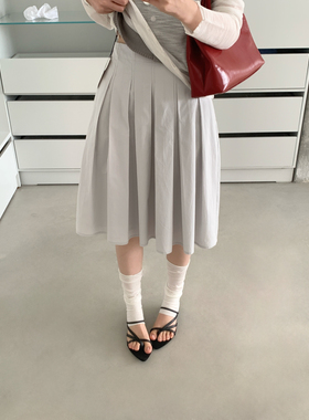 ULOUR/U粒-026早春上新韩系爆款百褶裙简约高级不挑人半身裙20015