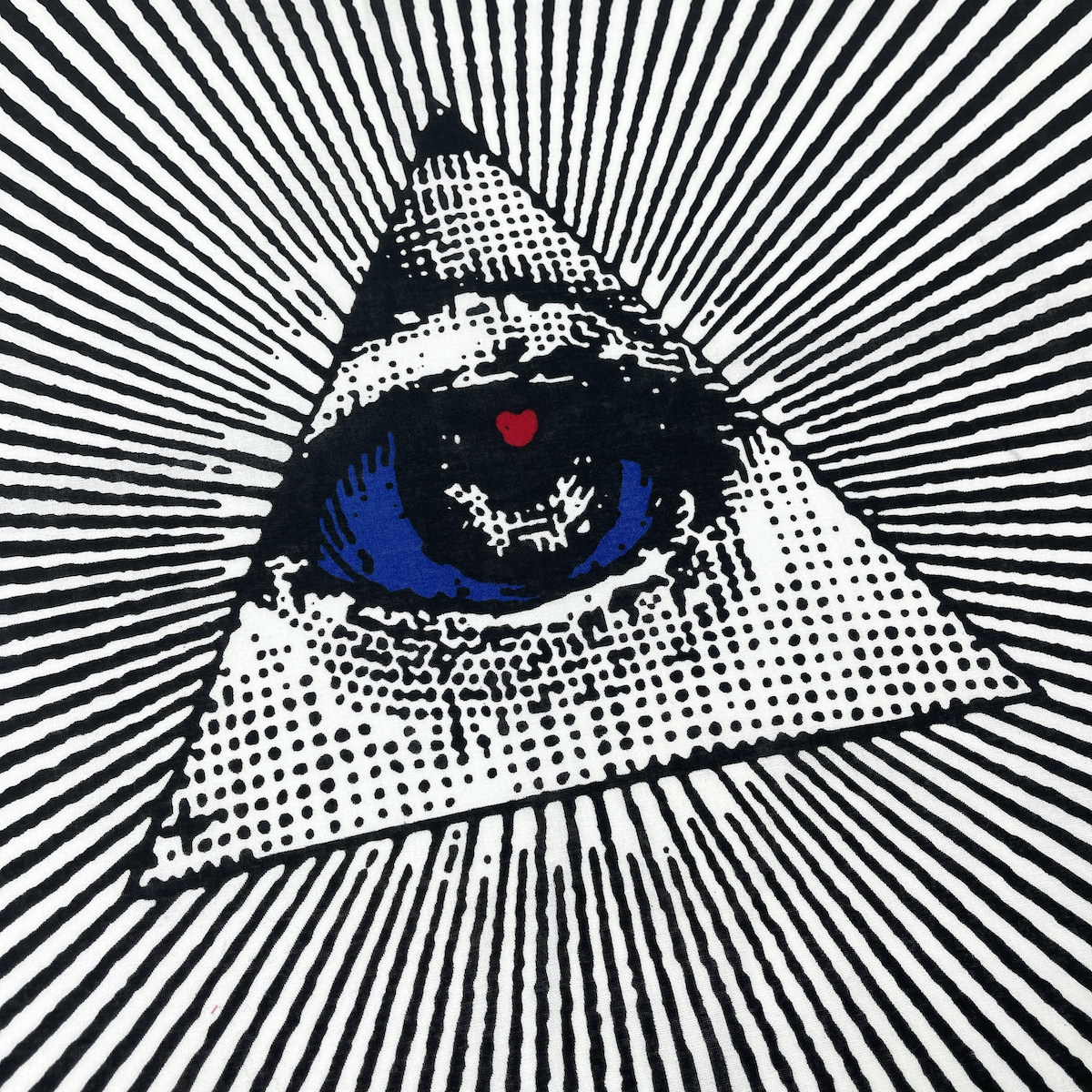纯棉眼睛方巾ins头巾男士嘻哈hiphop机车面巾复古vintage领巾围脖
