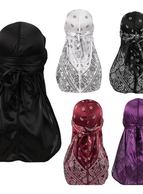 Eminem说唱头巾腰果花嘻哈头套B-boy街舞头饰帽子匪帮黑人头巾男