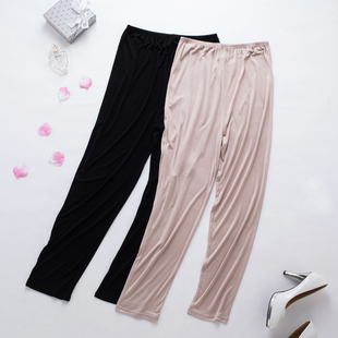 真丝家居裤 大九分裤 100%桑蚕丝睡裤 女宽松长裤 空调裤 舒适好裤