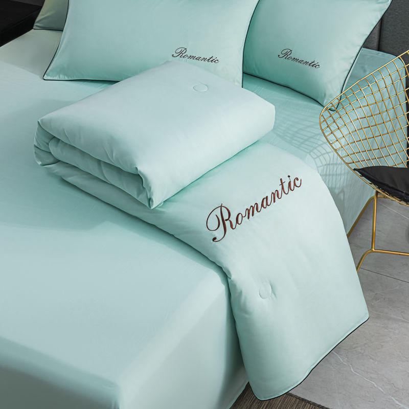 被套春秋床上纯色简约棉单人