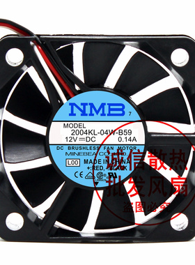NMB 5010 5CM 2004KL-04W-B59 12V 0.14A 3线 报警反馈信号风扇