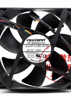 原装FOXCONN PVA120K12N-P01 DC 12V 0.90A 12038暴力温控pwm风扇