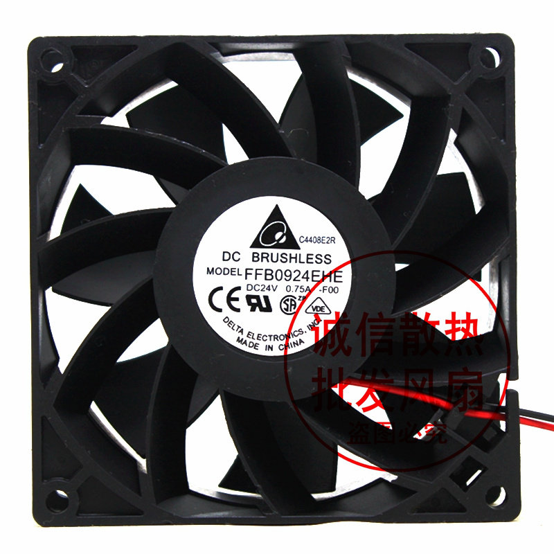 正品 台达 FFB0924EHE 24V 0.75A 9038 9CM 三针大风量变频器风扇