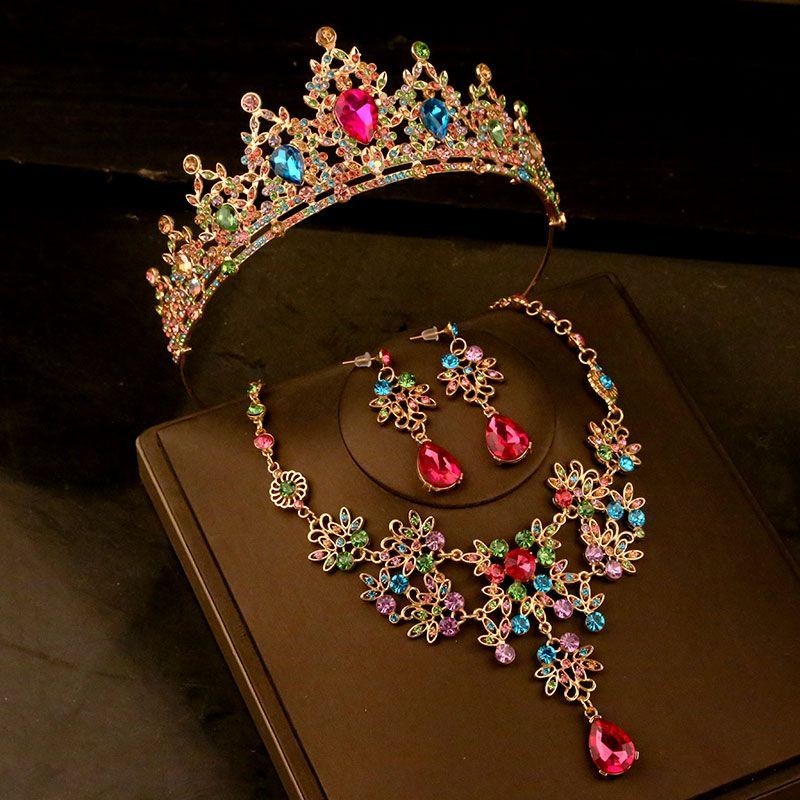 皇冠头饰韩式新款公主水晶生日王冠发箍儿童发饰小女孩演出配饰品