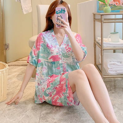 顿尼科女棉绸可外穿家居服