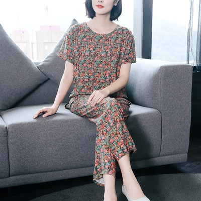 2024年新款中老年女士棉绸睡衣