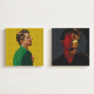 Charlie Puth断眉专辑周边像素积木画查理普斯Voicenotes海报挂画