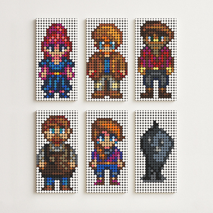 星露谷物语NPC周边装饰画像素积木画礼物科罗布斯珊迪威利皮埃尔