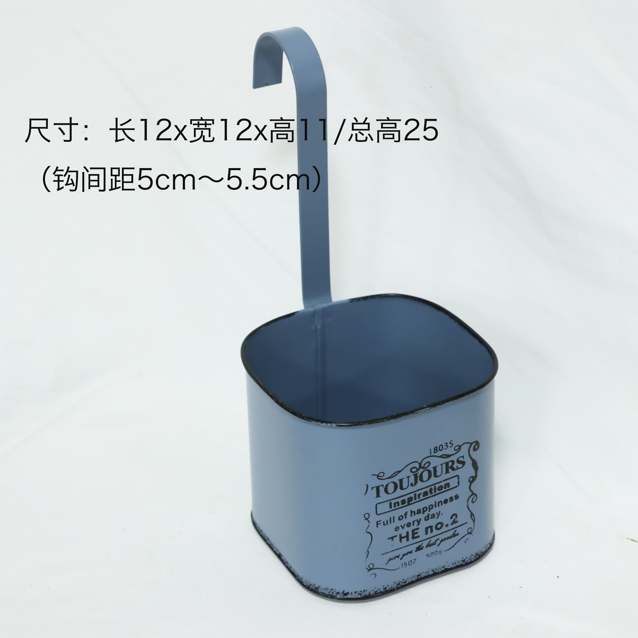壁挂铁皮小方盆室外庭院花园民宿窗台多肉花盆阳台悬挂花器小花桶