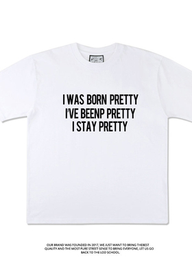 I was born pretty巅峰对决同款短袖T恤heatedrivalry夏季纯棉