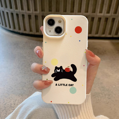 彩豆猫咪适用苹果16手机壳iPhone