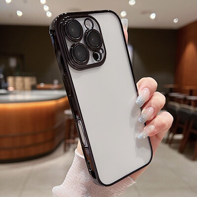 透明电镀精孔适用iphone16promax