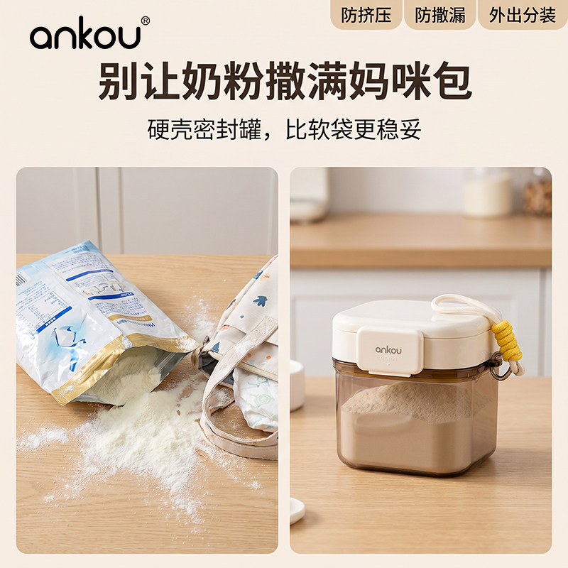 安扣奶粉分装罐便携防挤压防撒漏图片