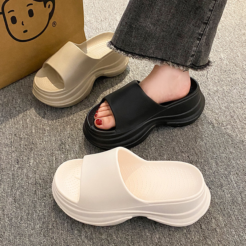 2025款今年流行的超火小个子厚底拖鞋女防滑外穿高级感踩屎感脱鞋