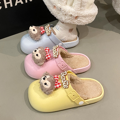 居家棉拖鞋女防滑外穿冬鞋可拆卸