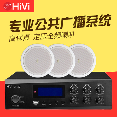 惠威 TD201定压吸顶喇叭天花吊顶音响嵌入式广播背景音乐功放套装