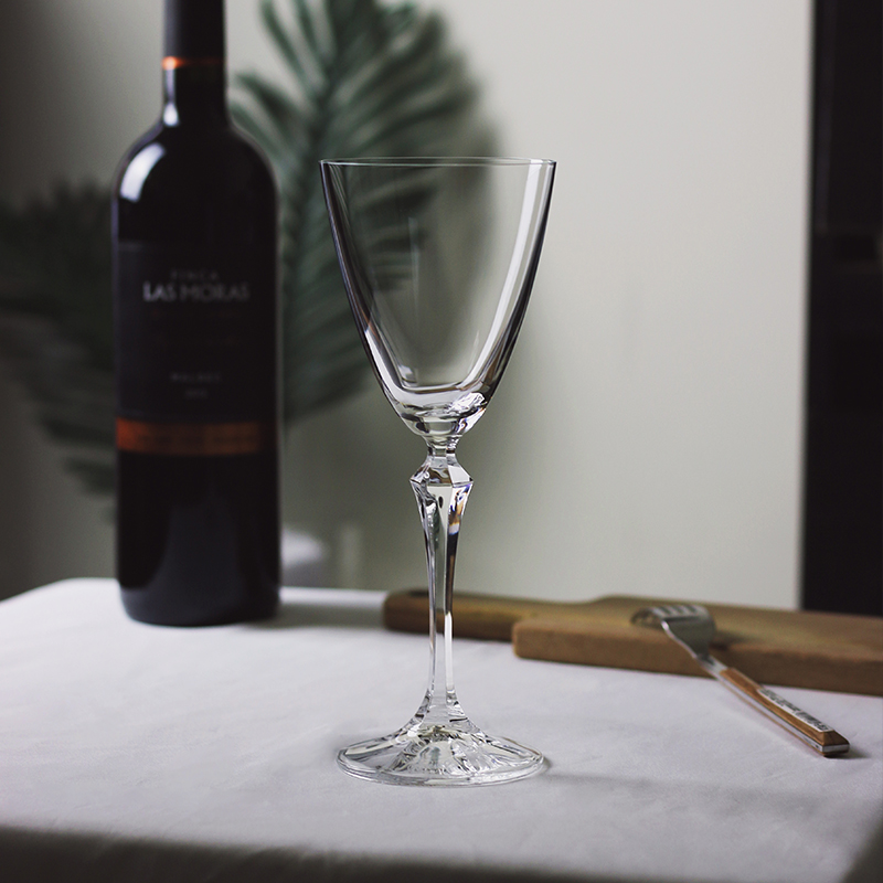 捷克进口水晶玻璃杯波西米亚条纹起泡酒高脚杯子红酒杯香槟杯法式