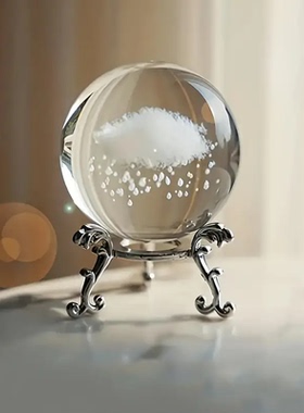 外贸跨境清仓水晶球装饰摆件激光内雕家居桌面ins风网红拍摄道具